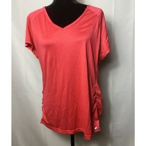 Women’s tangerine short sleeve work out top